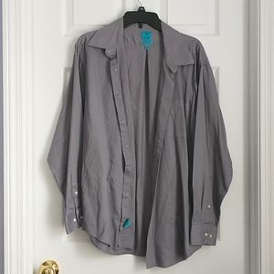 Valerie Garati Grey Dress shirt XL 17-17 1/2 34/35